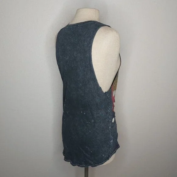 Coca Cola Womens Tank Top Small The Classic Grey Distressed Holes Party Favorite - Picture 7 of 12